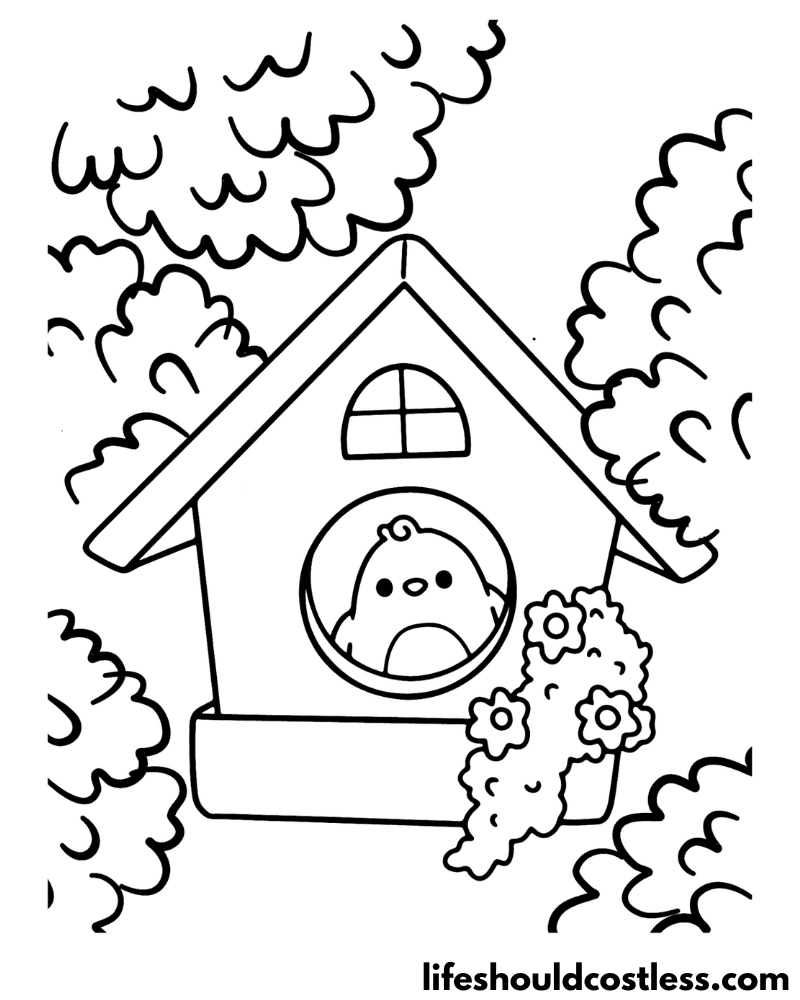 Coloring Page Of A Bird Example