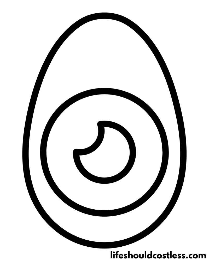 Coloring Page Of An Egg Example