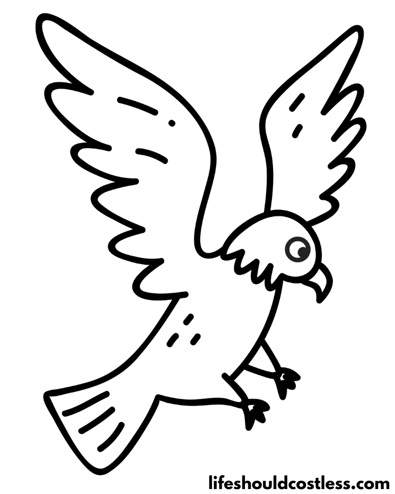 flying birds coloring page