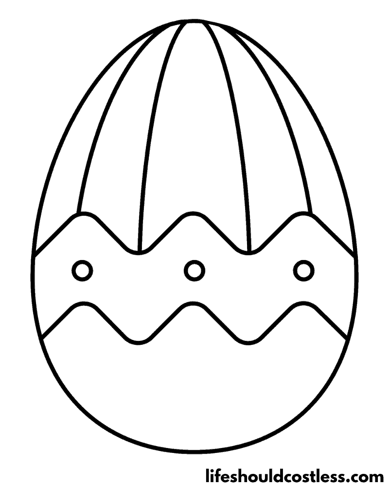 Coloring Page Of Egg Easter Example