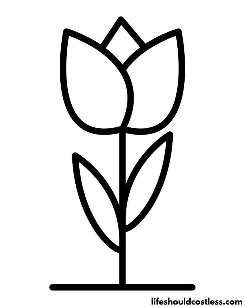 Coloring Page Tulip Example
