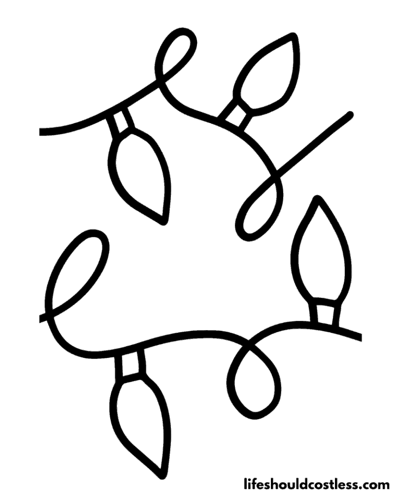 Christmas Lights Coloring Pages (free printable PDF templates) - Life ...