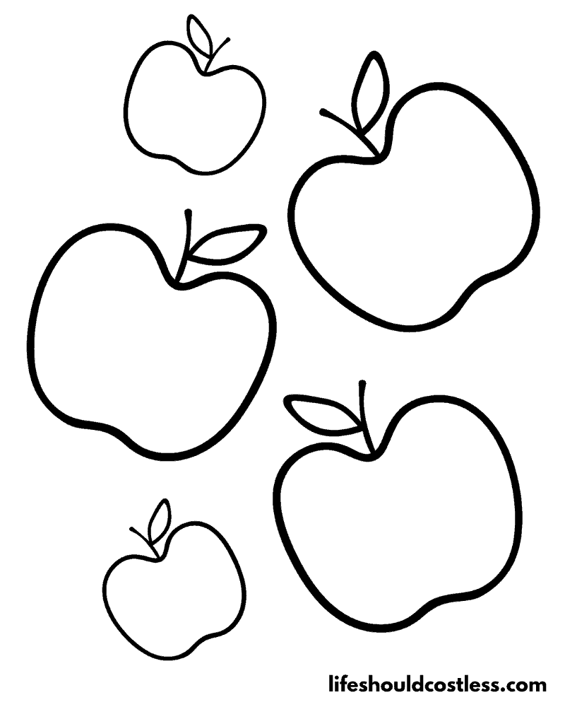 Coloring Pages Of Apples Example