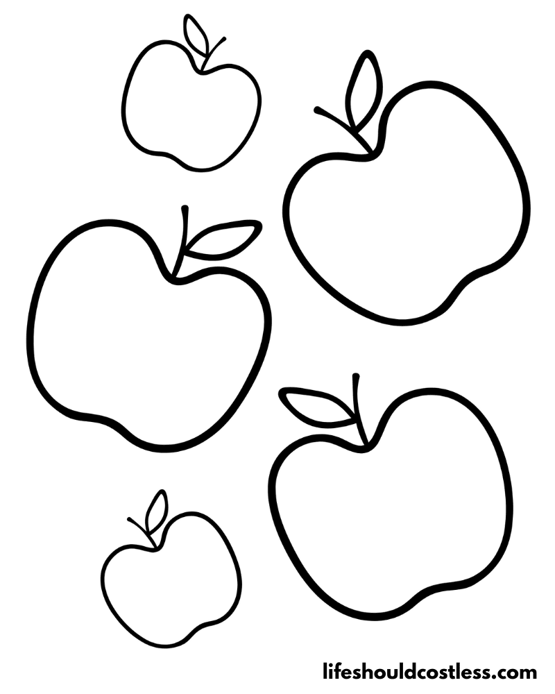 Coloring Pages Of Apples Example