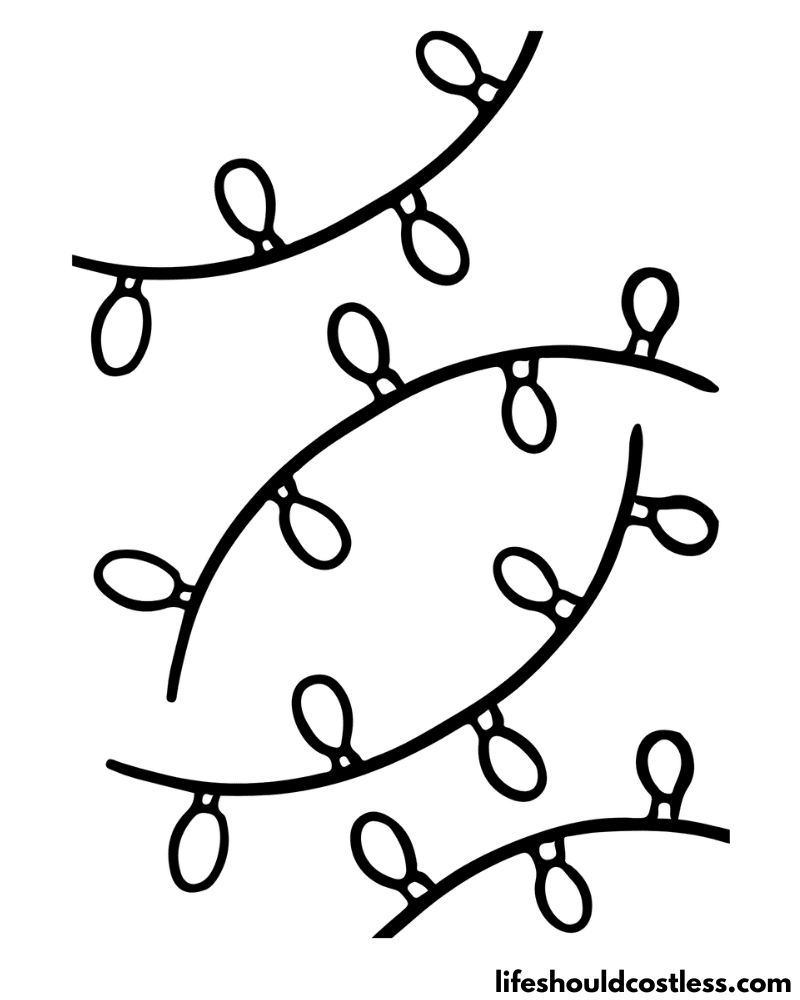 Coloring Pages Of Christmas Lights Example