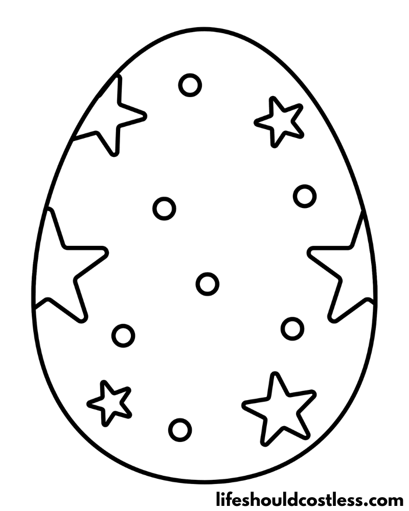 Easter Egg Colouring Pages Example