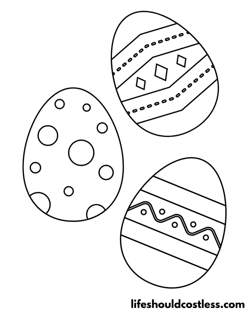Easter Eggs Coloring Pages Example