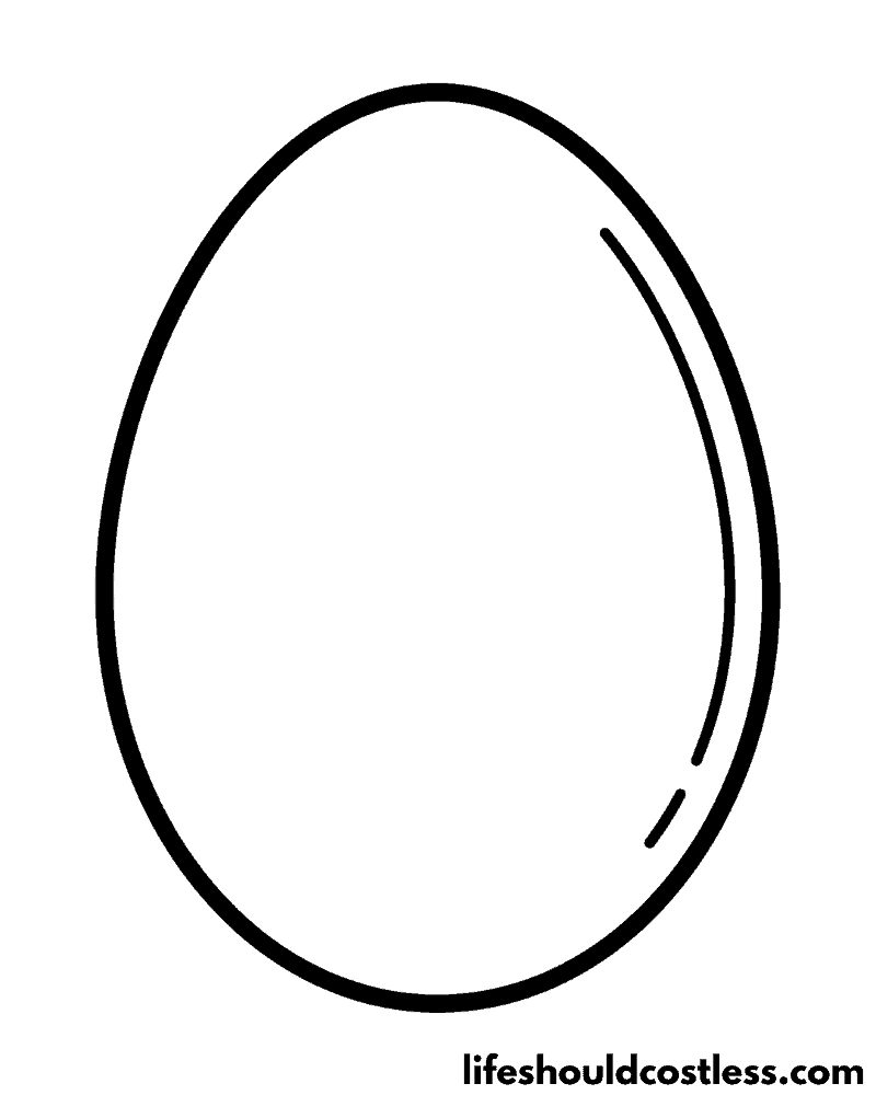 Egg Coloring Page Example