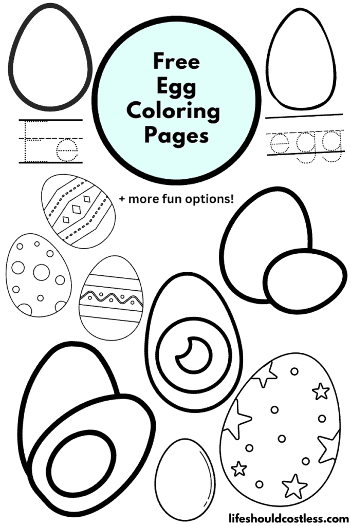 printable easter eggs coloring pages