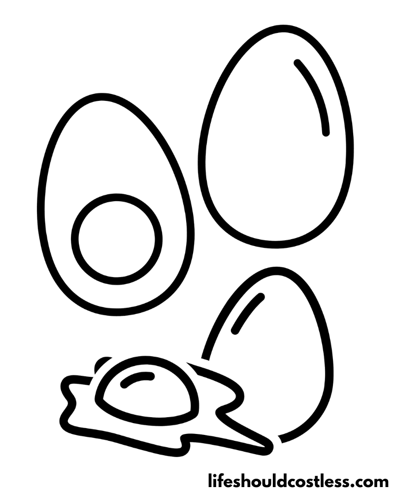 Eggs Coloring Page Example