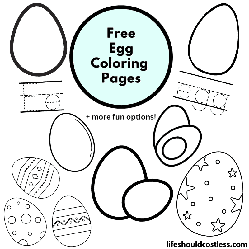 Eggs Colouring Page