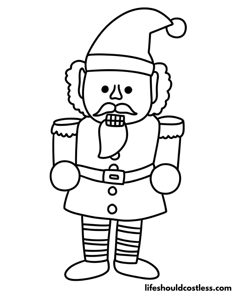 Elf Nutcracker Printable Coloring Pages Example