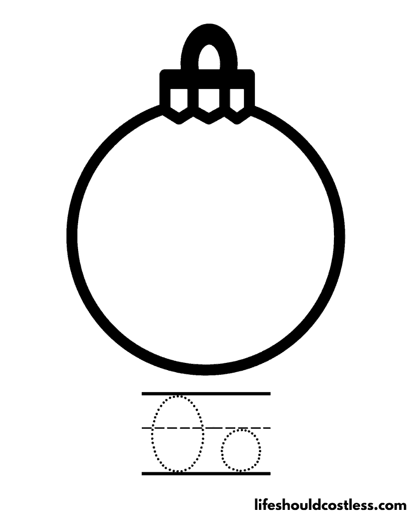 Letter O Is For Ornament Coloring Page Example