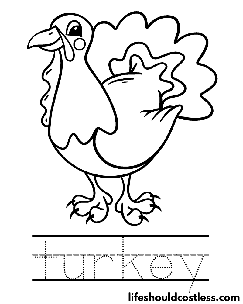 Letter T Is For Turkey Worksheet Example