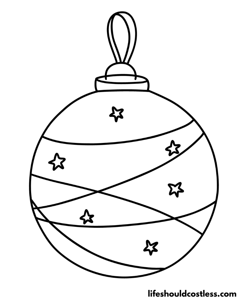 Christmas Ornament Coloring Pages (free printable PDF template) - Life ...