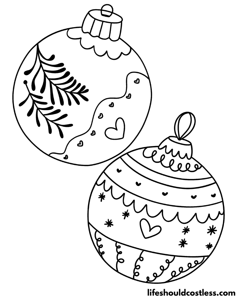 Ornament Colouring Pages Example