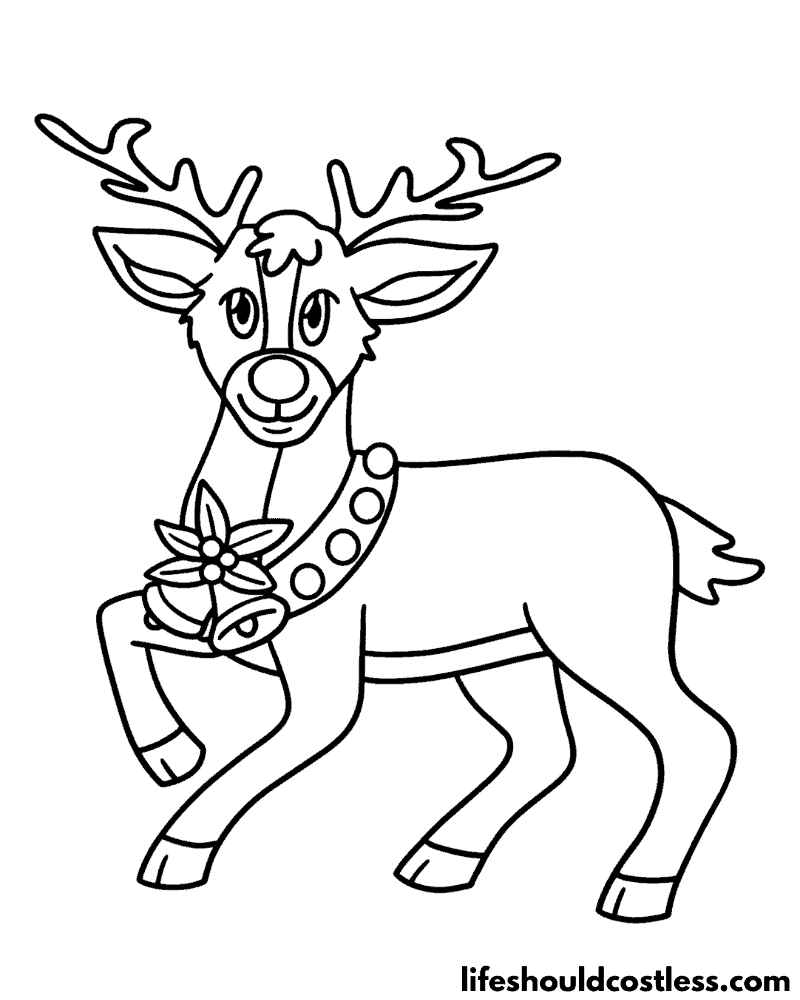 Rudolph The Red Nose Reindeer Color Page Example