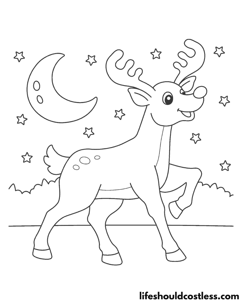 Rudolph The Red Nosed Reindeer Color Pages Example
