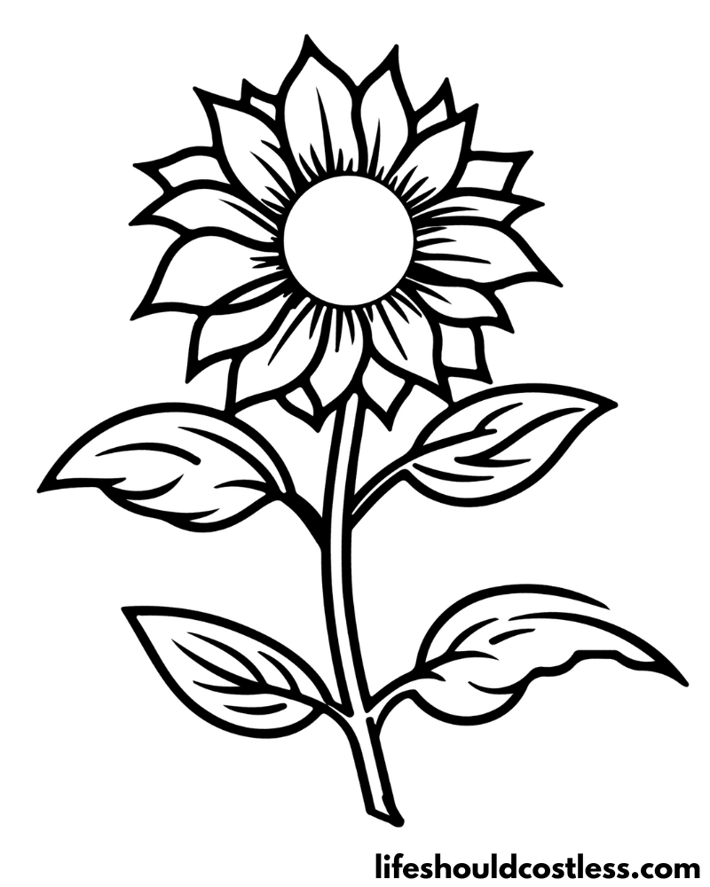 Sunflower Coloring Pages (free printable PDF templates) - Life Should ...