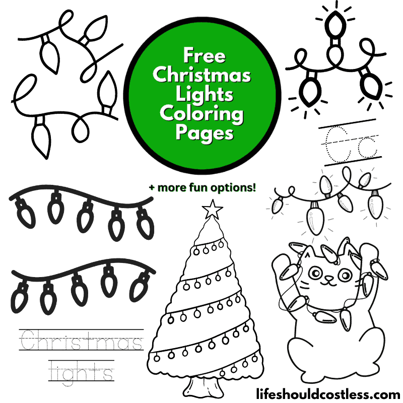 christmas light template printable