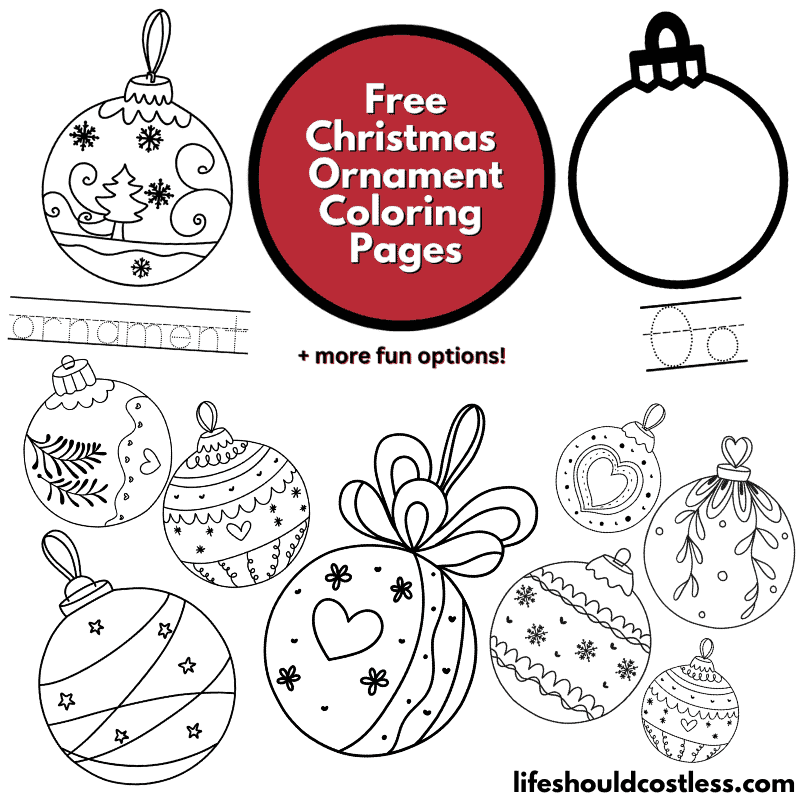 ornaments coloring page