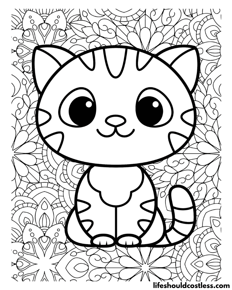 Baby Tiger Coloring Page Example