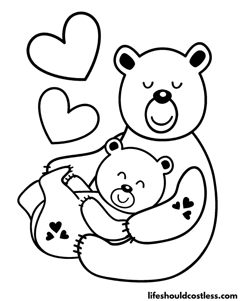 Bears Colouring Pages Example