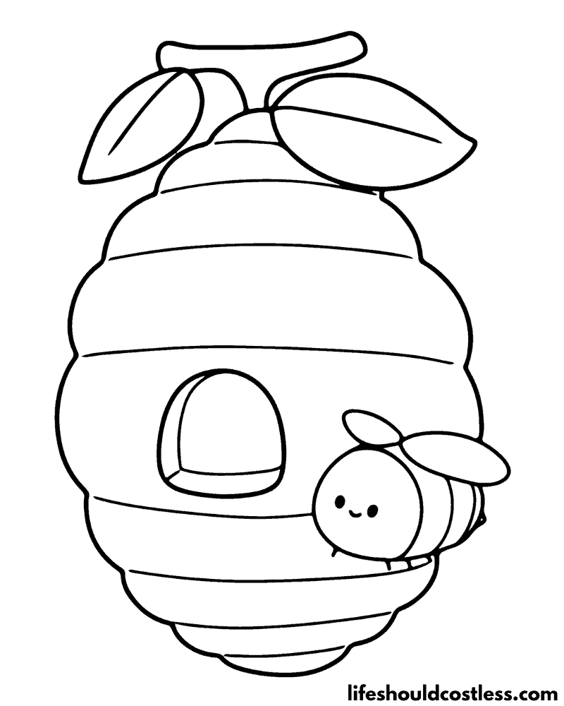 Bee Coloring Sheets Example