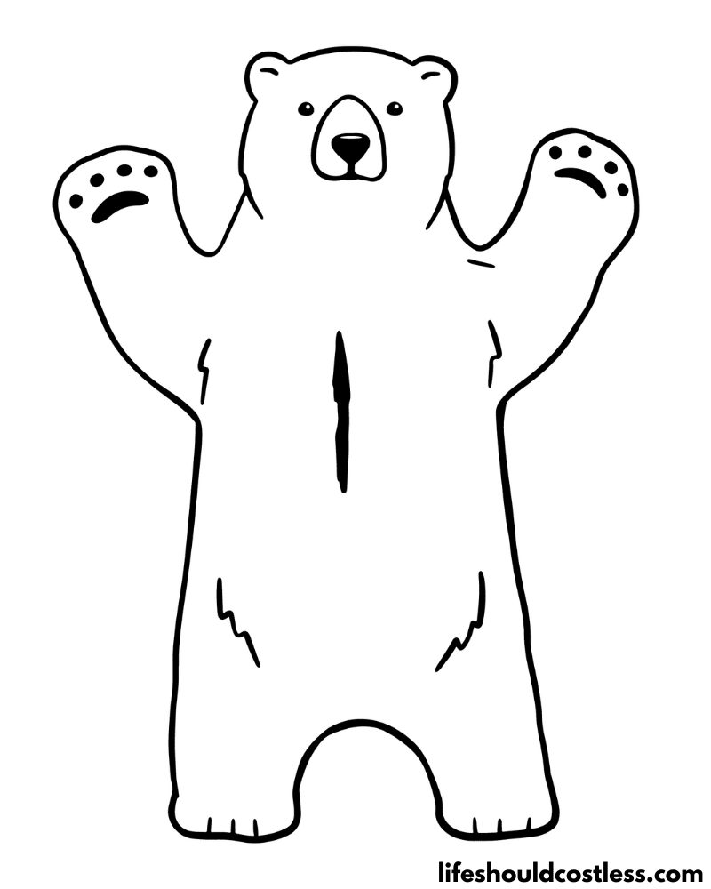 Color Page Of A Bear Example
