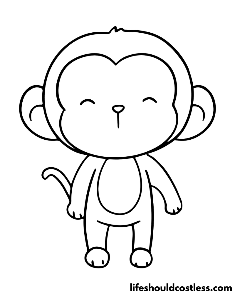 Color Page Of A Monkey Example