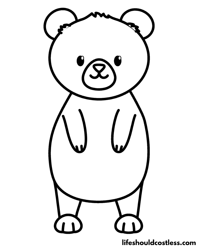Coloring Page Of A Bear Example