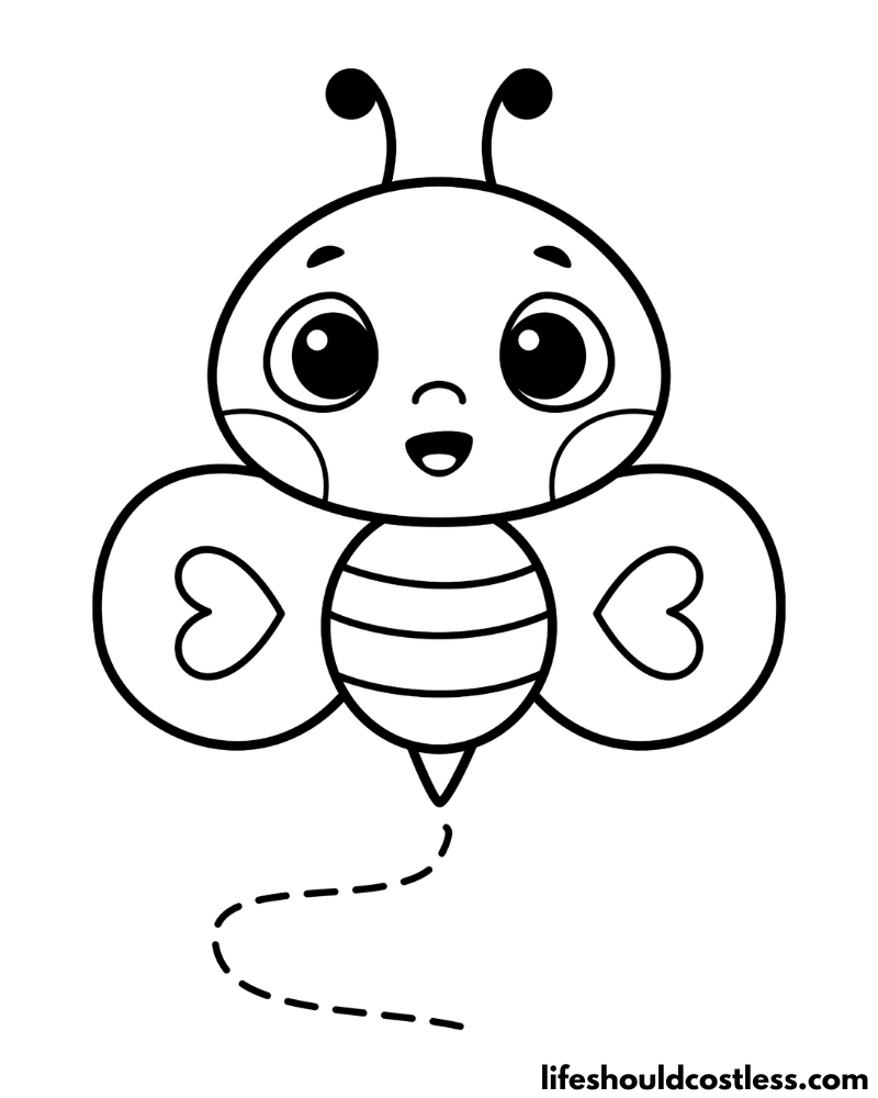 Coloring Page Of A Bee Example