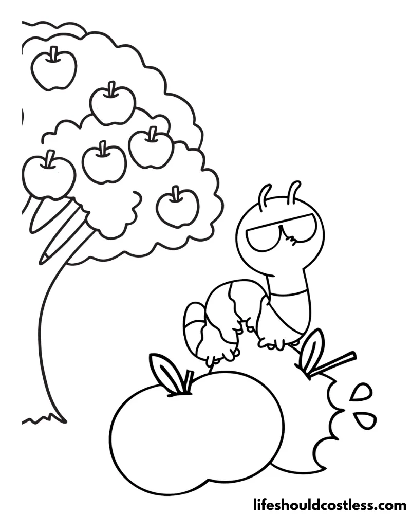 Coloring Page Of A Caterpillar Example