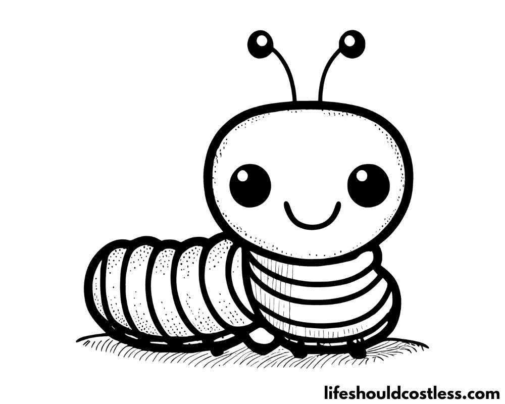 Coloring Page Of Caterpillar Example