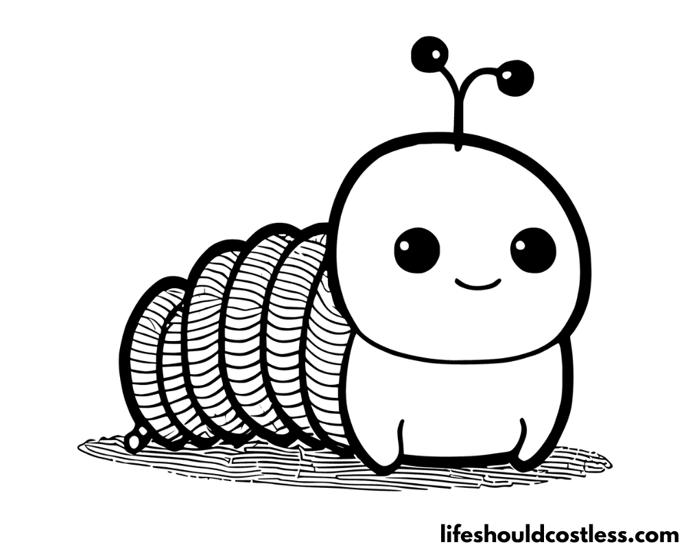 Coloring Pages Caterpillar Example