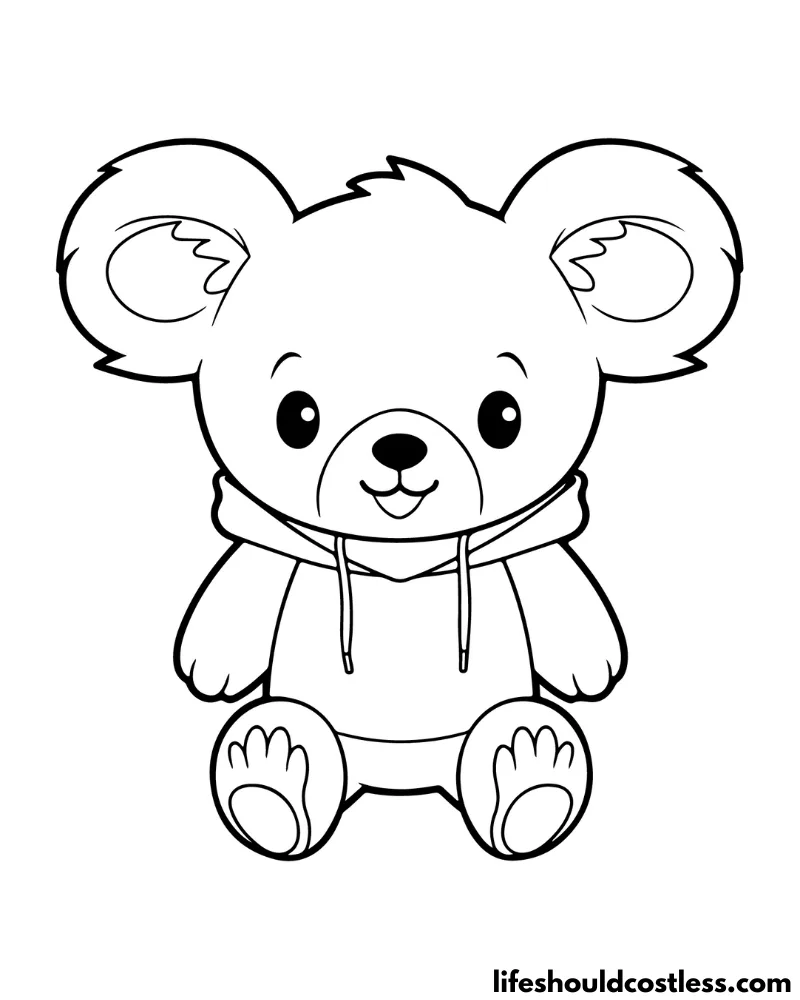 Colouring Page Koala Example