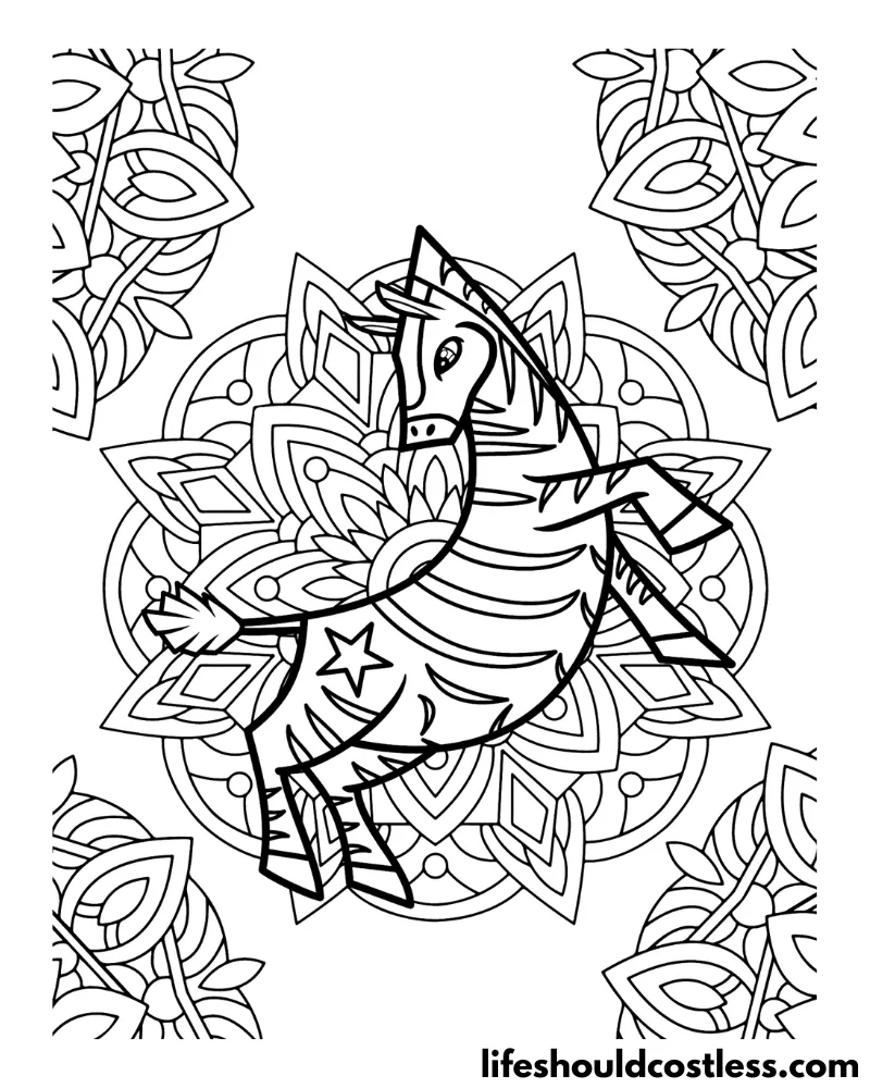 Colouring Pages Of Zebra Example
