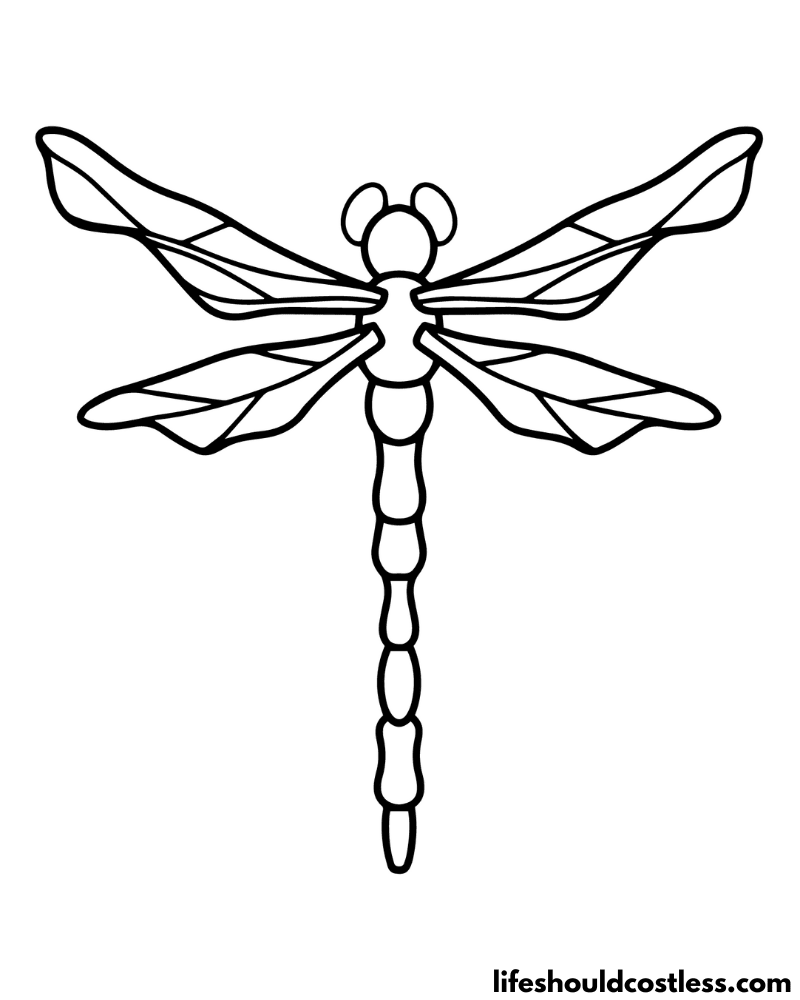Dragonfly Coloring Page Example