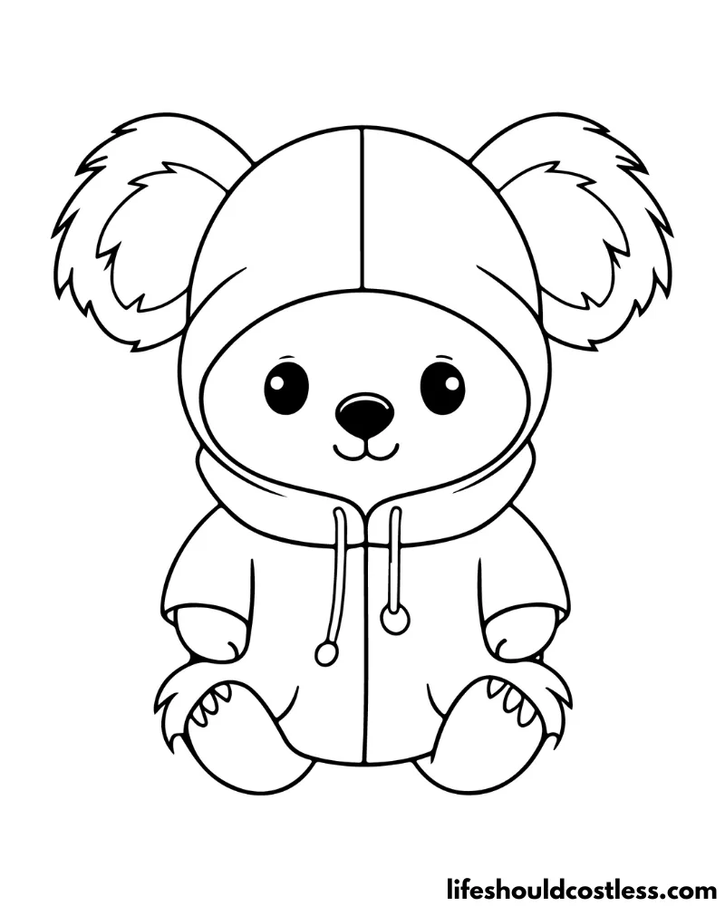 Koala Bear Coloring Page Example