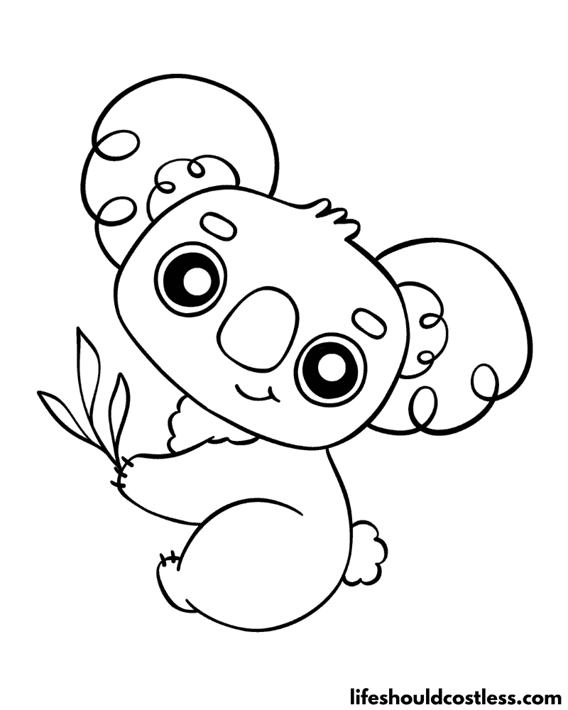 Koala Colouring In Page Example