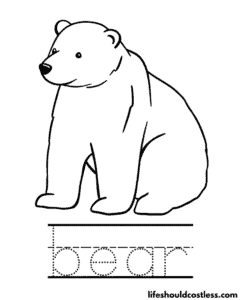 Bear Coloring Pages (free printable PDF templates) - Life Should Cost Less