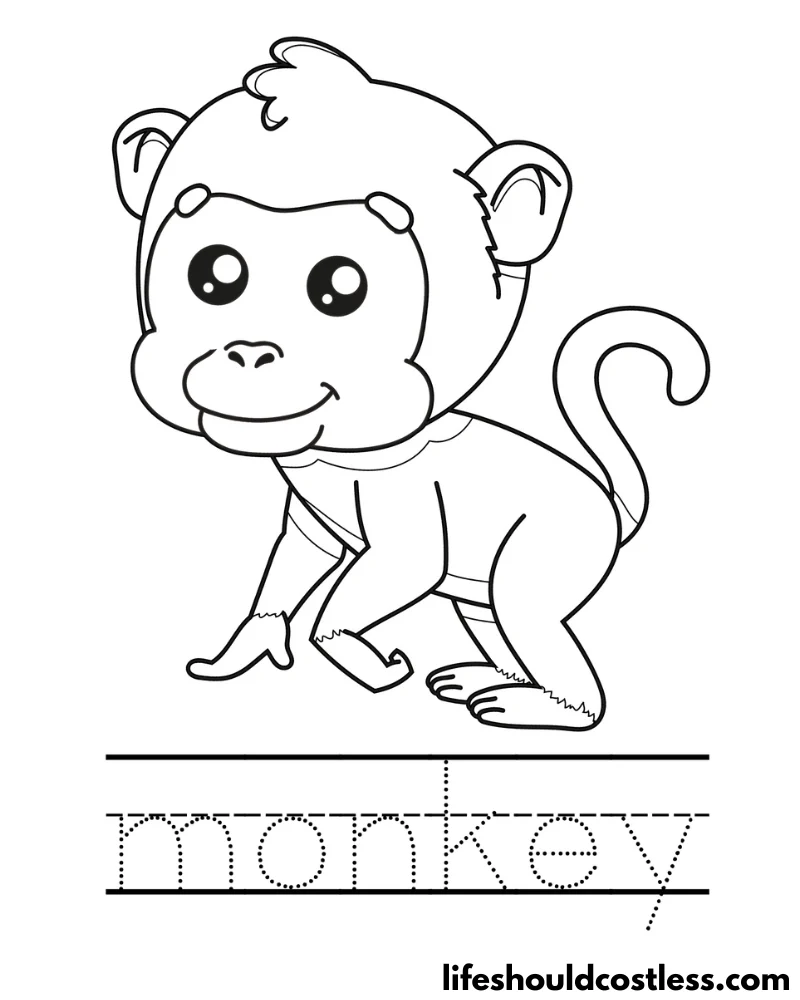 Letter M Is For Monkey Worksheet Example