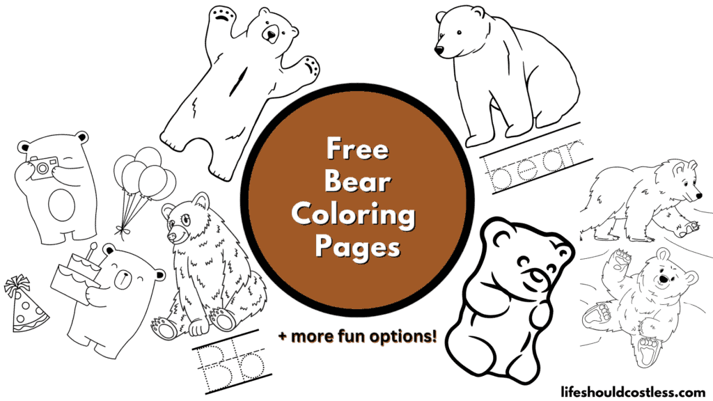 coloring pages bear