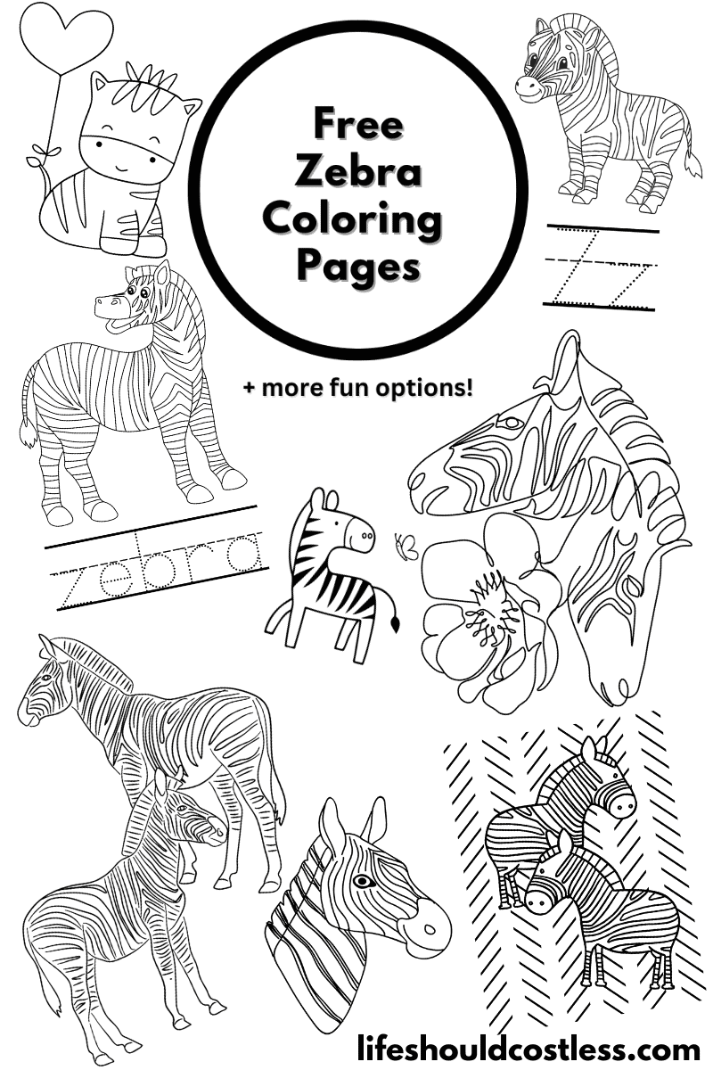 Free Printable Jumbo Coloring Pages - Giraffe & Tiger