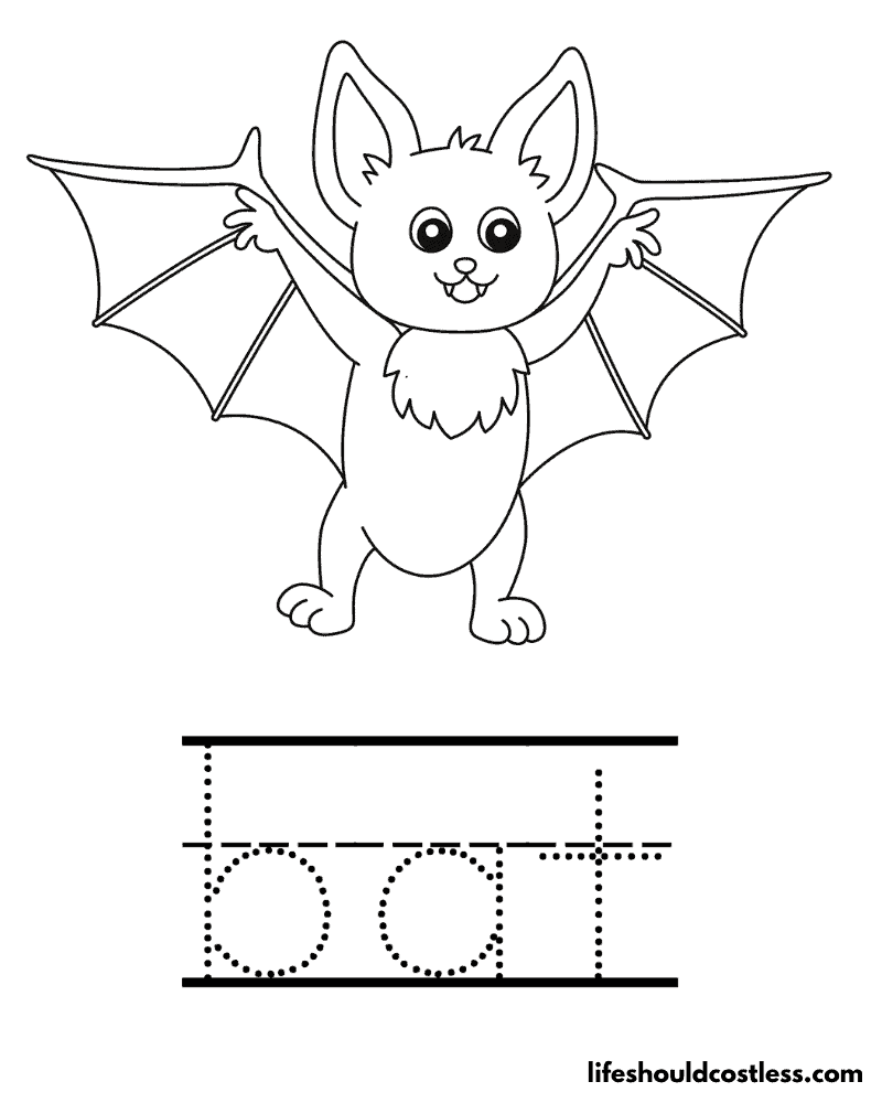 B Is For Bat Worksheet Example