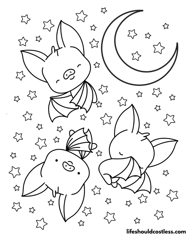 bat coloring page