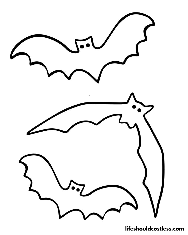 Color Pages Of Bats Example