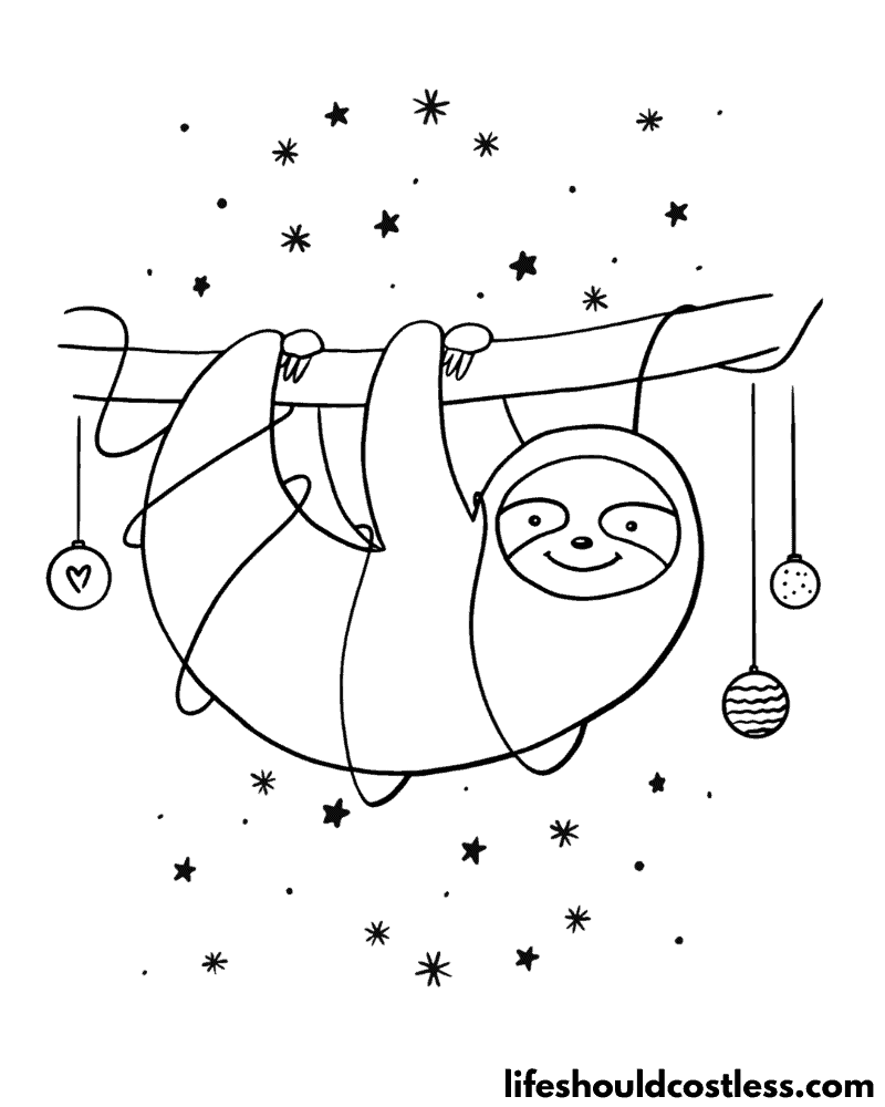 Coloring pages sloth example