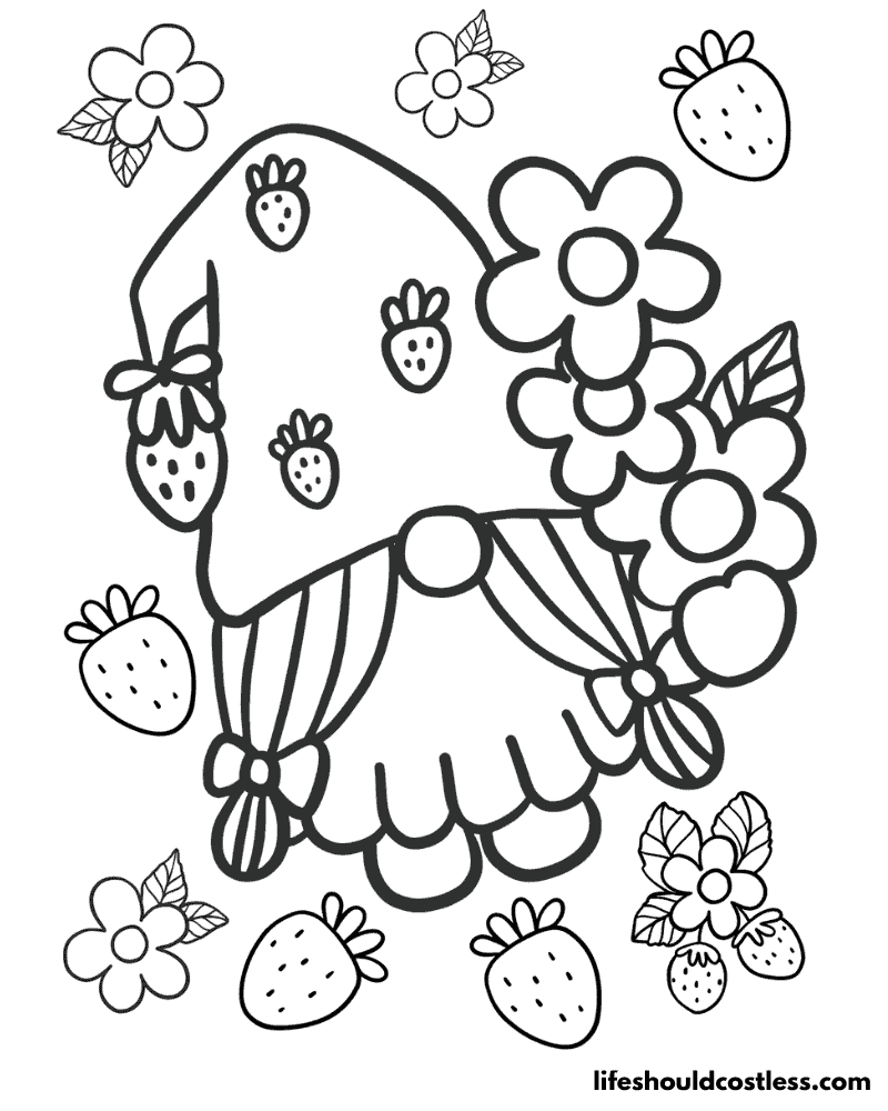 Strawberry Coloring Sheet - Reading adventures for kids ages 3 to 5