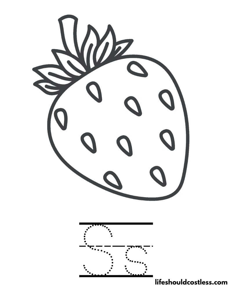 S Is For Strawberry Worksheet Example